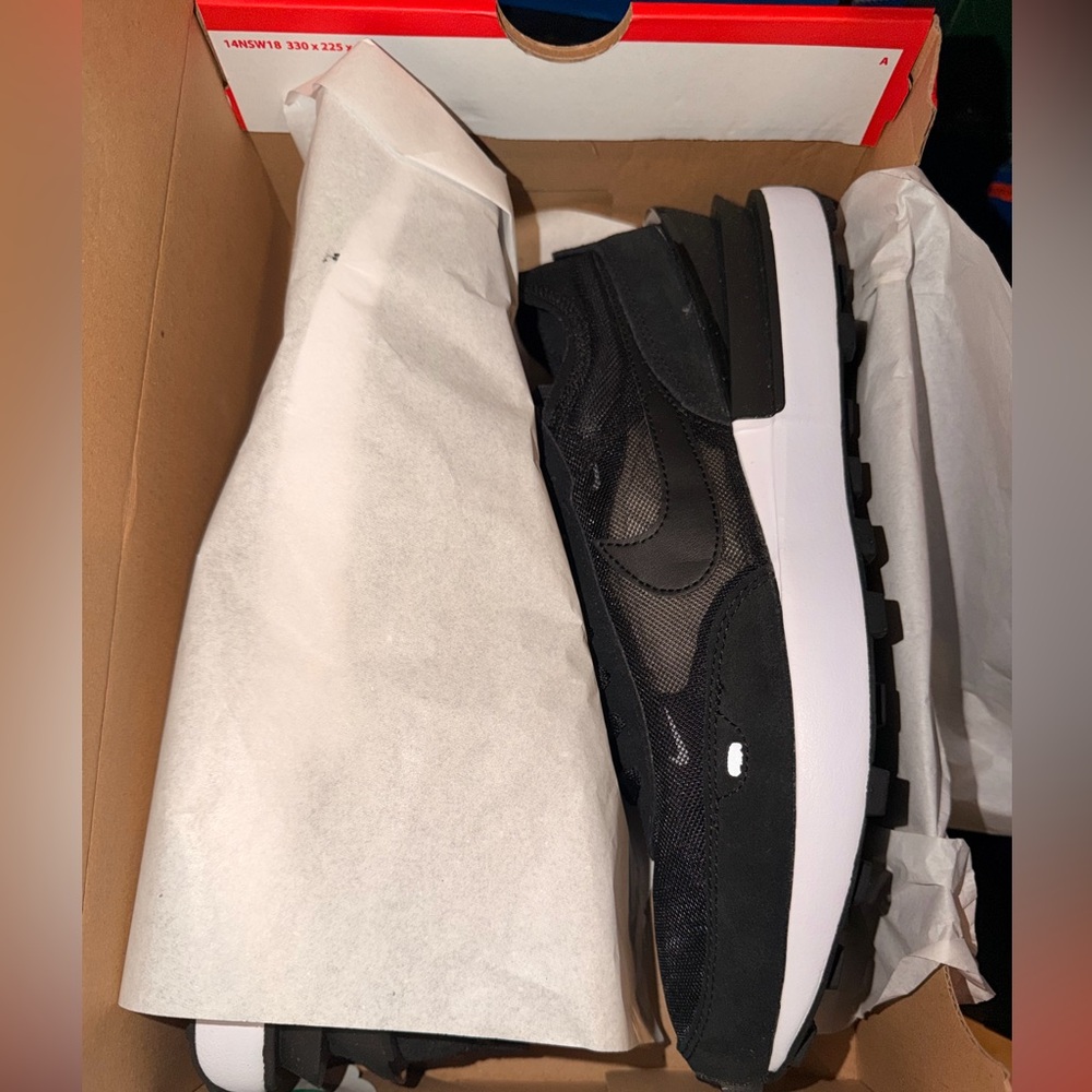 Nike Waffle One Black and White Sneakers